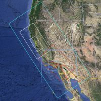 UCVM model overlay on map of California